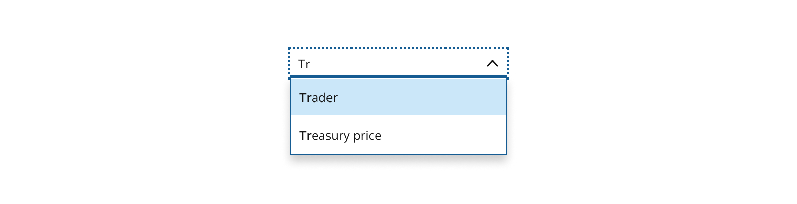 An example of filtering a list in a combo box.